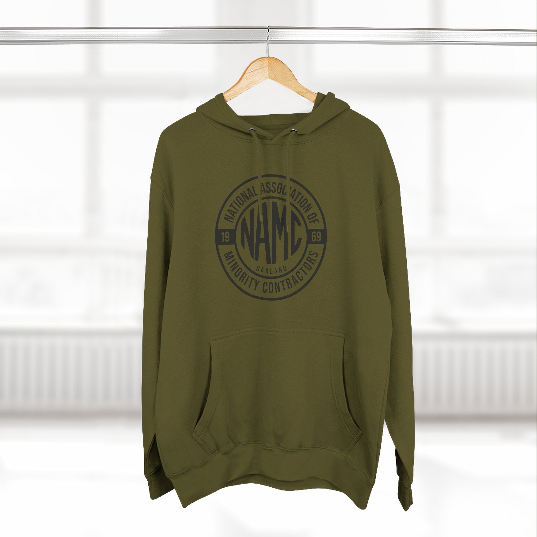 NAMC Three-Panel Fleece Hoodie | Cozy Sweatshirt, Unisex Pullover, Perfect for Casual Wear, Gift for Contractors, Year-Round Comfort