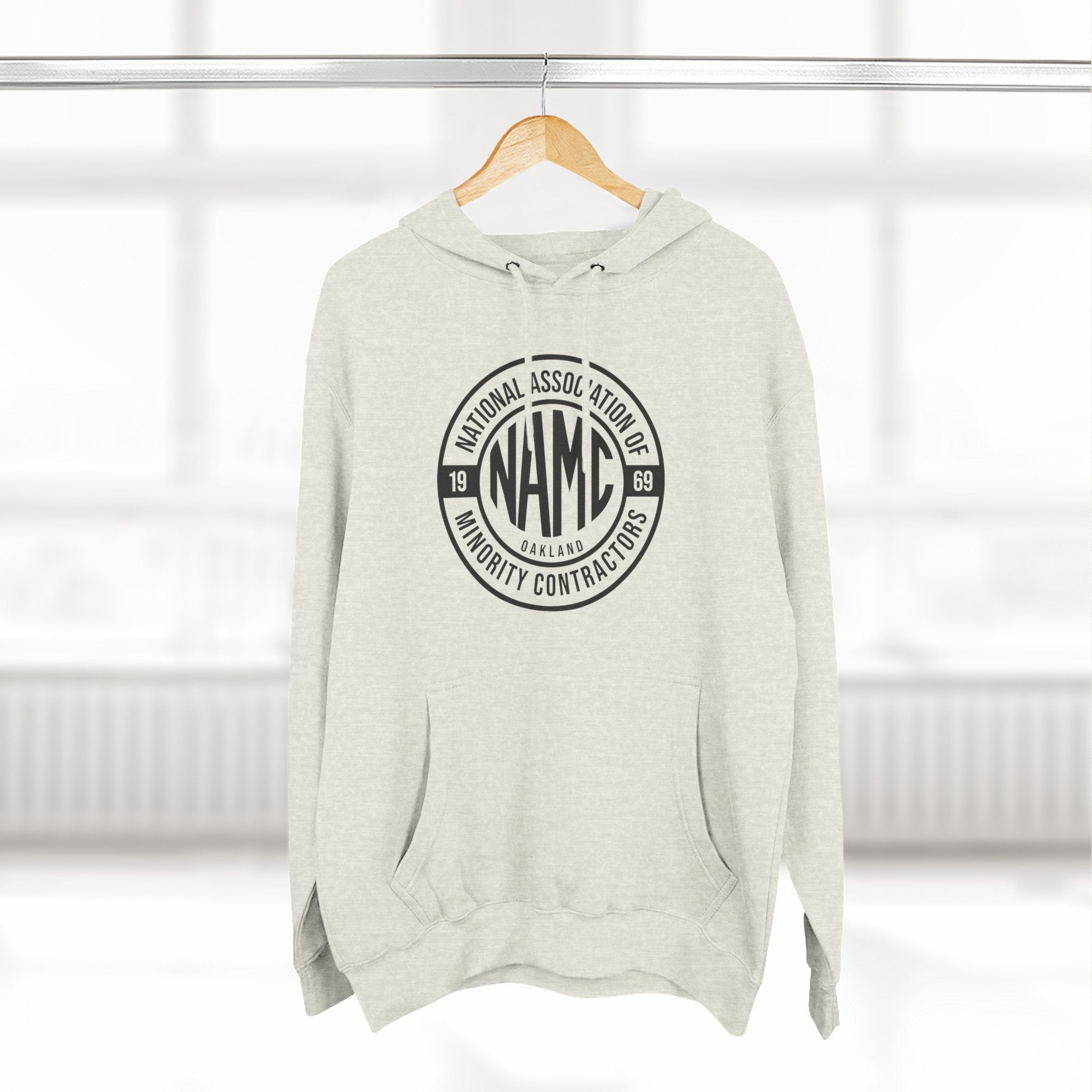 NAMC Three-Panel Fleece Hoodie | Cozy Sweatshirt, Unisex Pullover, Perfect for Casual Wear, Gift for Contractors, Year-Round Comfort