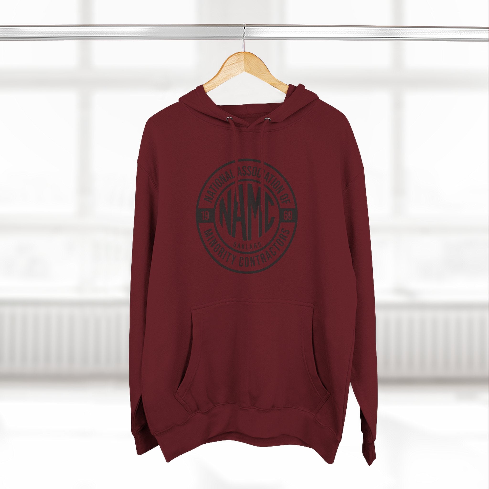 NAMC Three-Panel Fleece Hoodie | Cozy Sweatshirt, Unisex Pullover, Perfect for Casual Wear, Gift for Contractors, Year-Round Comfort