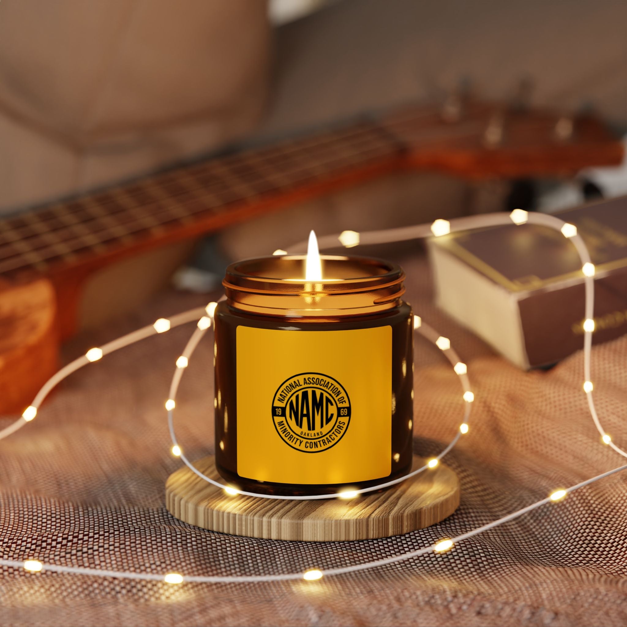 Natural Soy Candle with NAMC Logo, Scented Candle for Home, Eco-Friendly Gift, Aromatherapy Candle, Relaxing Candle Decoration