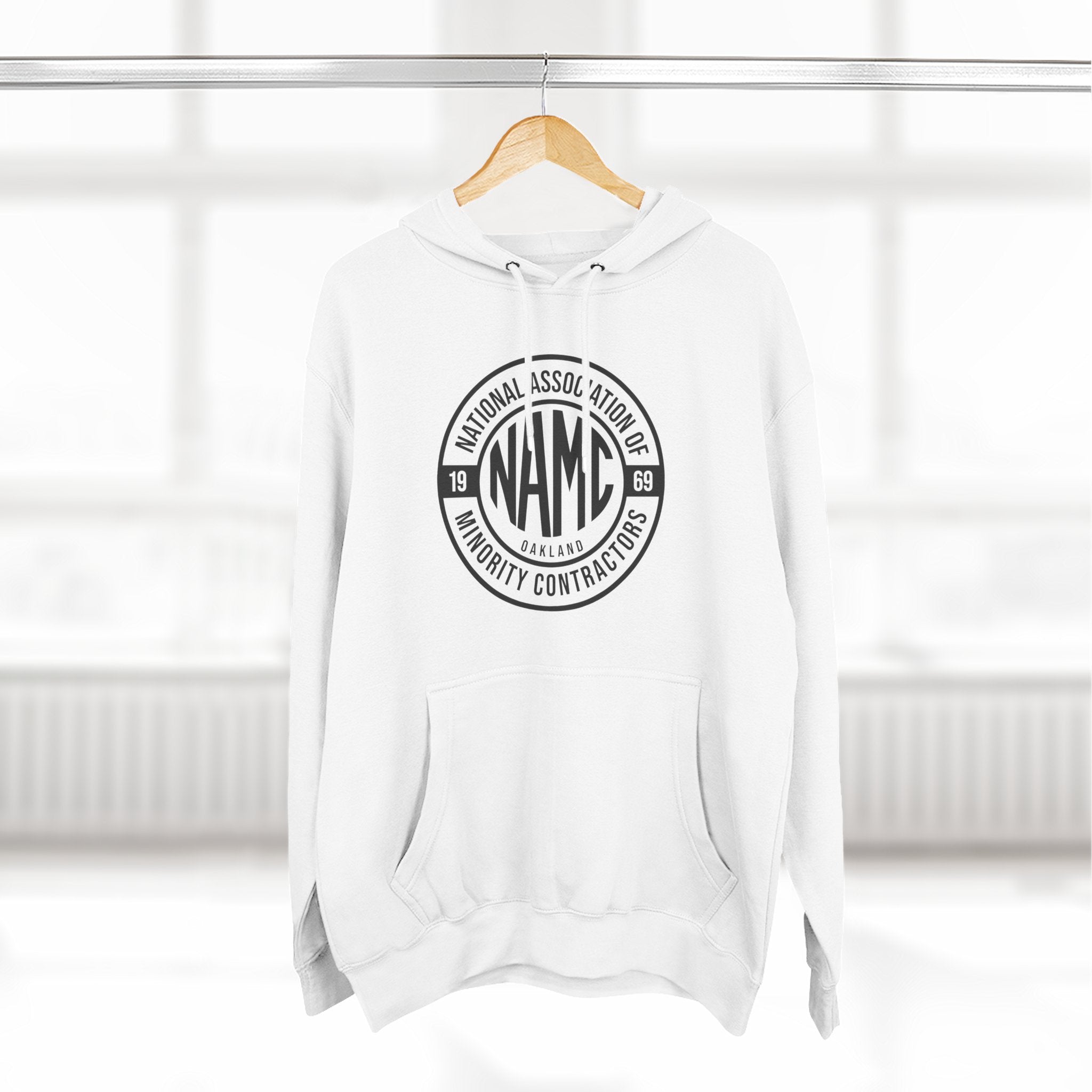 NAMC Three-Panel Fleece Hoodie | Cozy Sweatshirt, Unisex Pullover, Perfect for Casual Wear, Gift for Contractors, Year-Round Comfort
