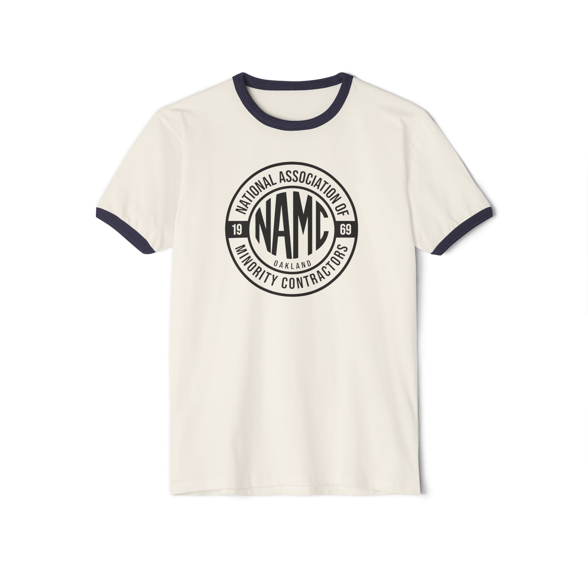Retro NAMC Ringer T-Shirt for Contractors, Vintage Style Tee, Unisex Cotton Top, Perfect Gift, Celebration Wear, Cool Work Gear