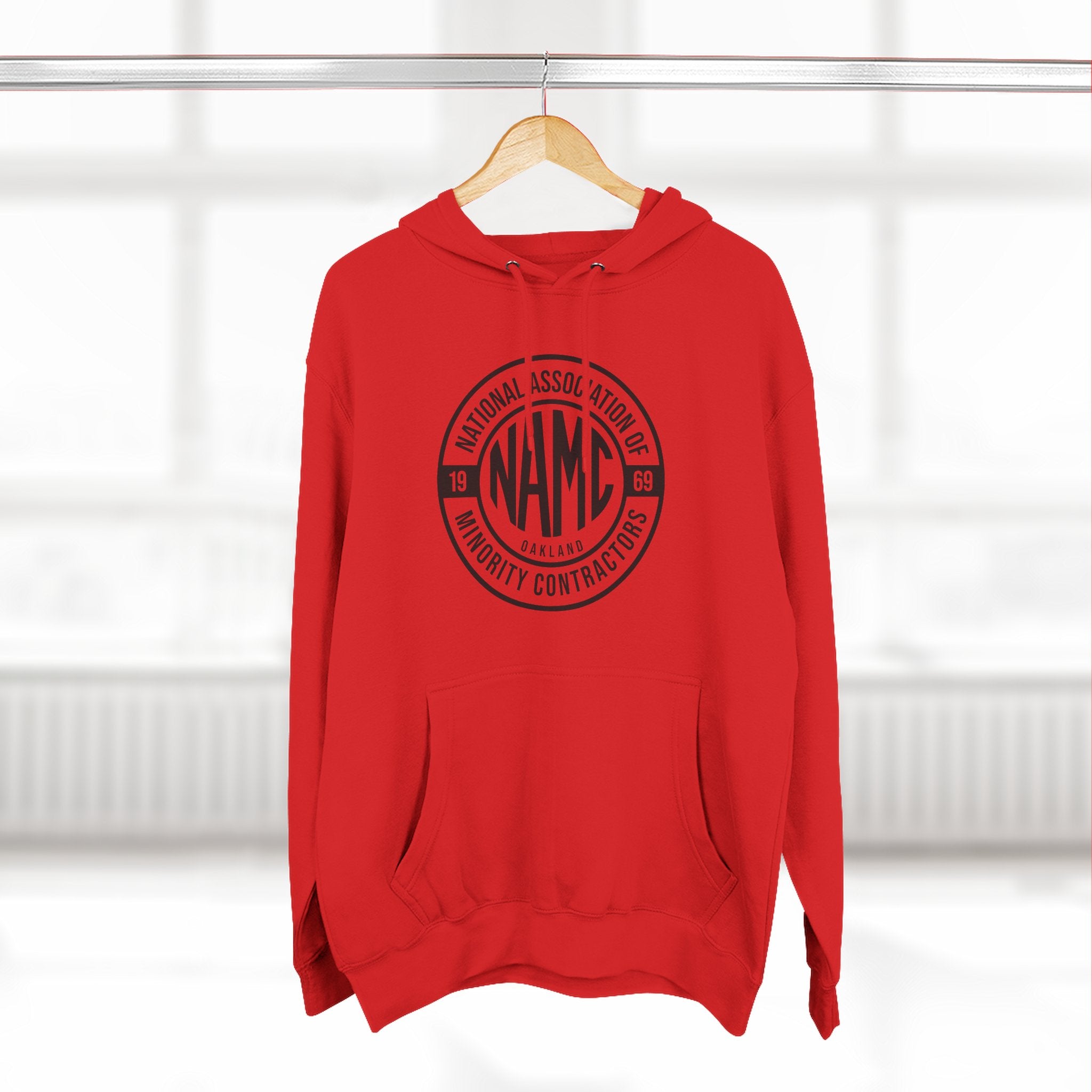 NAMC Three-Panel Fleece Hoodie | Cozy Sweatshirt, Unisex Pullover, Perfect for Casual Wear, Gift for Contractors, Year-Round Comfort