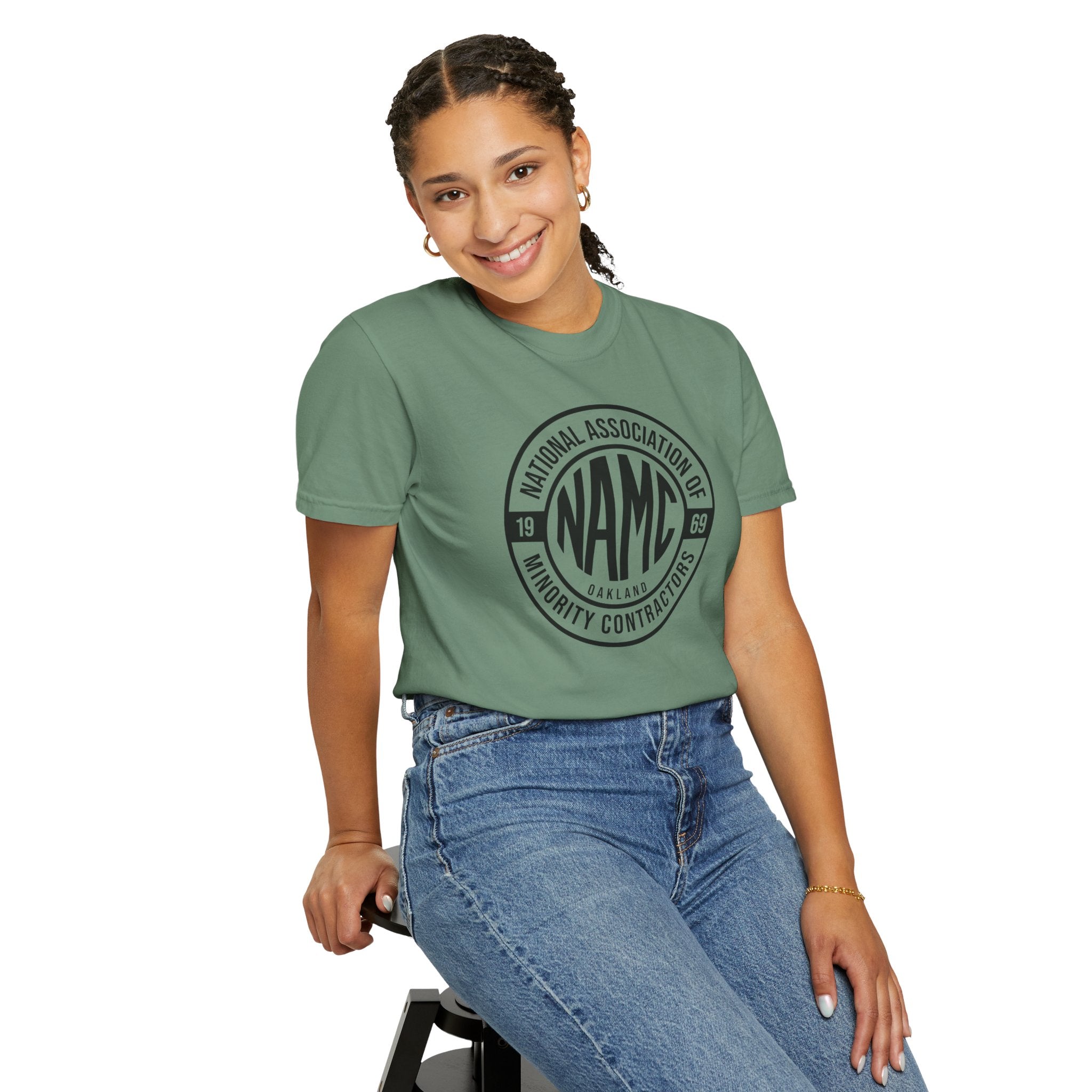 Unisex Garment-Dyed T-shirt with NAMC Logo, Casual Tee, Comfortable Tee, Gift for Him/Her, Eco-Friendly Fashion