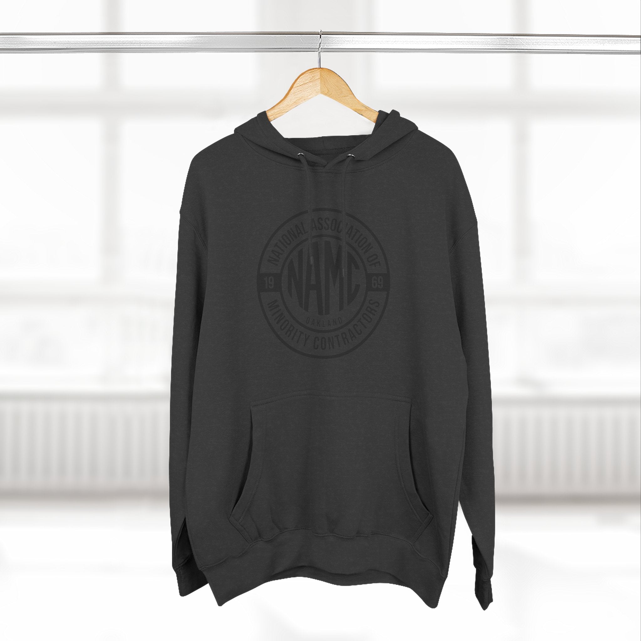 NAMC Three-Panel Fleece Hoodie | Cozy Sweatshirt, Unisex Pullover, Perfect for Casual Wear, Gift for Contractors, Year-Round Comfort
