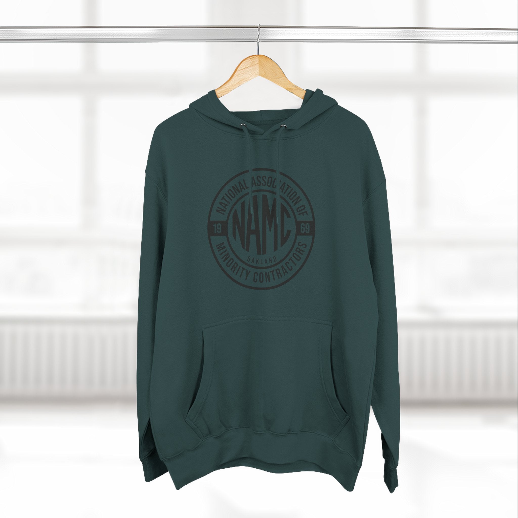 NAMC Three-Panel Fleece Hoodie | Cozy Sweatshirt, Unisex Pullover, Perfect for Casual Wear, Gift for Contractors, Year-Round Comfort