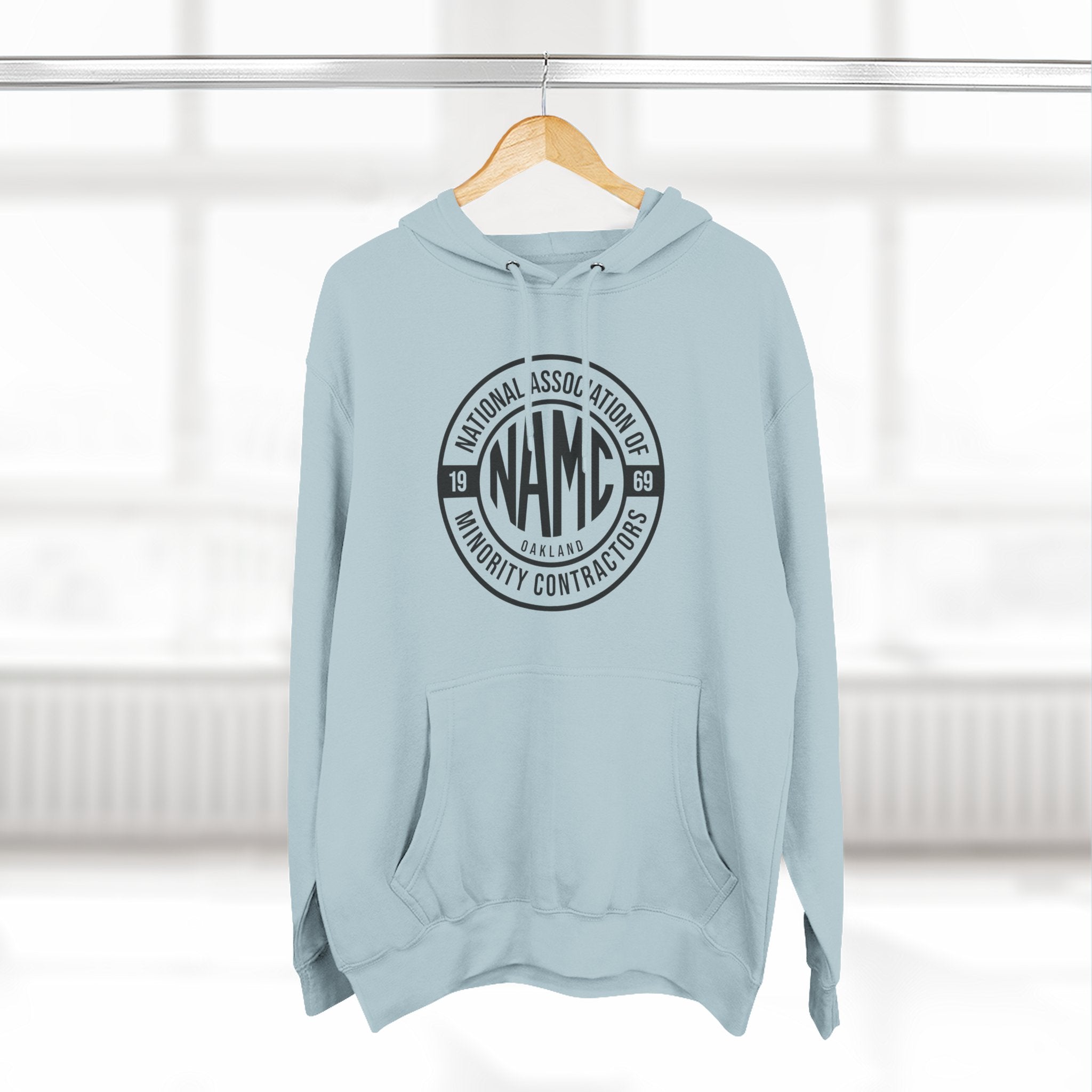 NAMC Three-Panel Fleece Hoodie | Cozy Sweatshirt, Unisex Pullover, Perfect for Casual Wear, Gift for Contractors, Year-Round Comfort