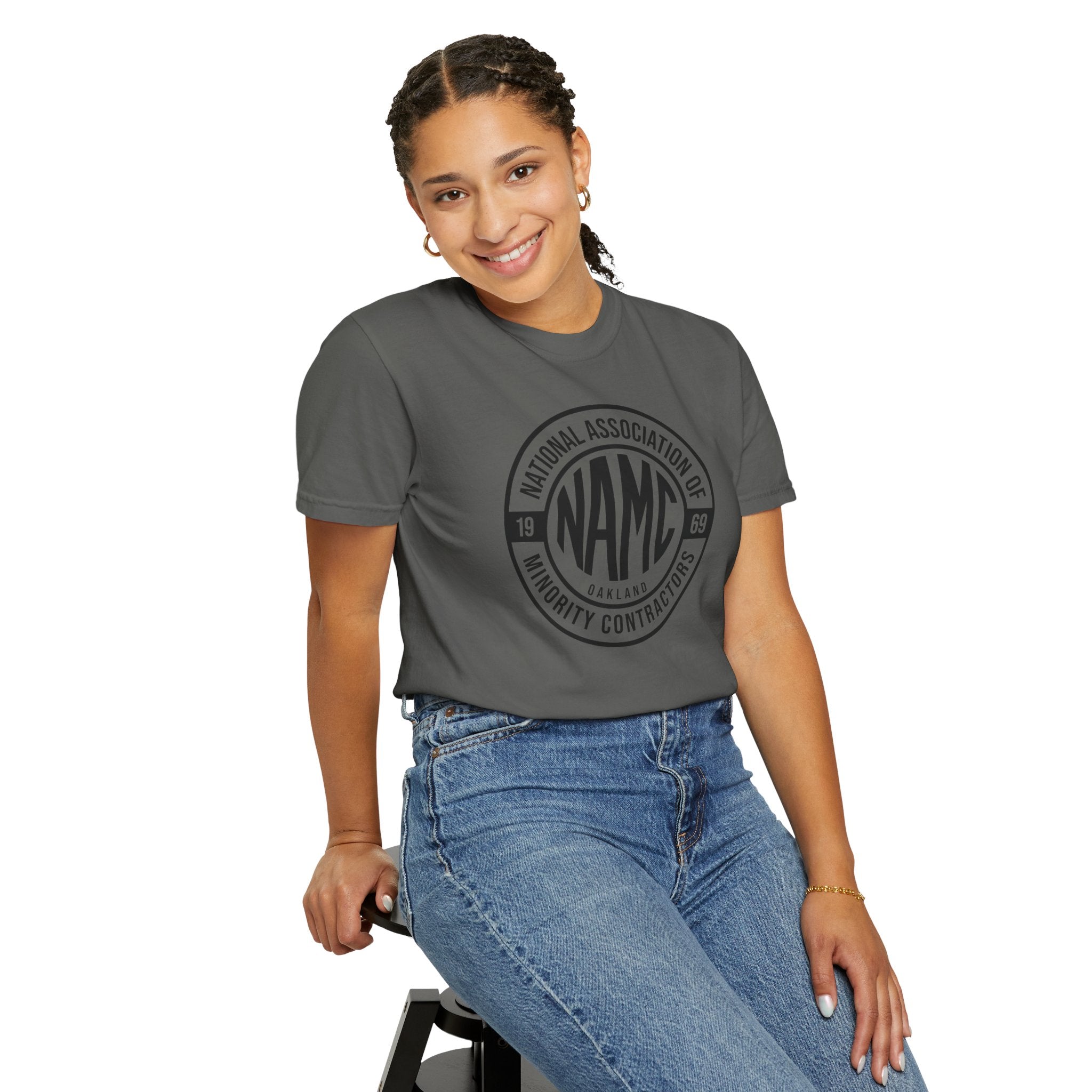 Unisex Garment-Dyed T-shirt with NAMC Logo, Casual Tee, Comfortable Tee, Gift for Him/Her, Eco-Friendly Fashion