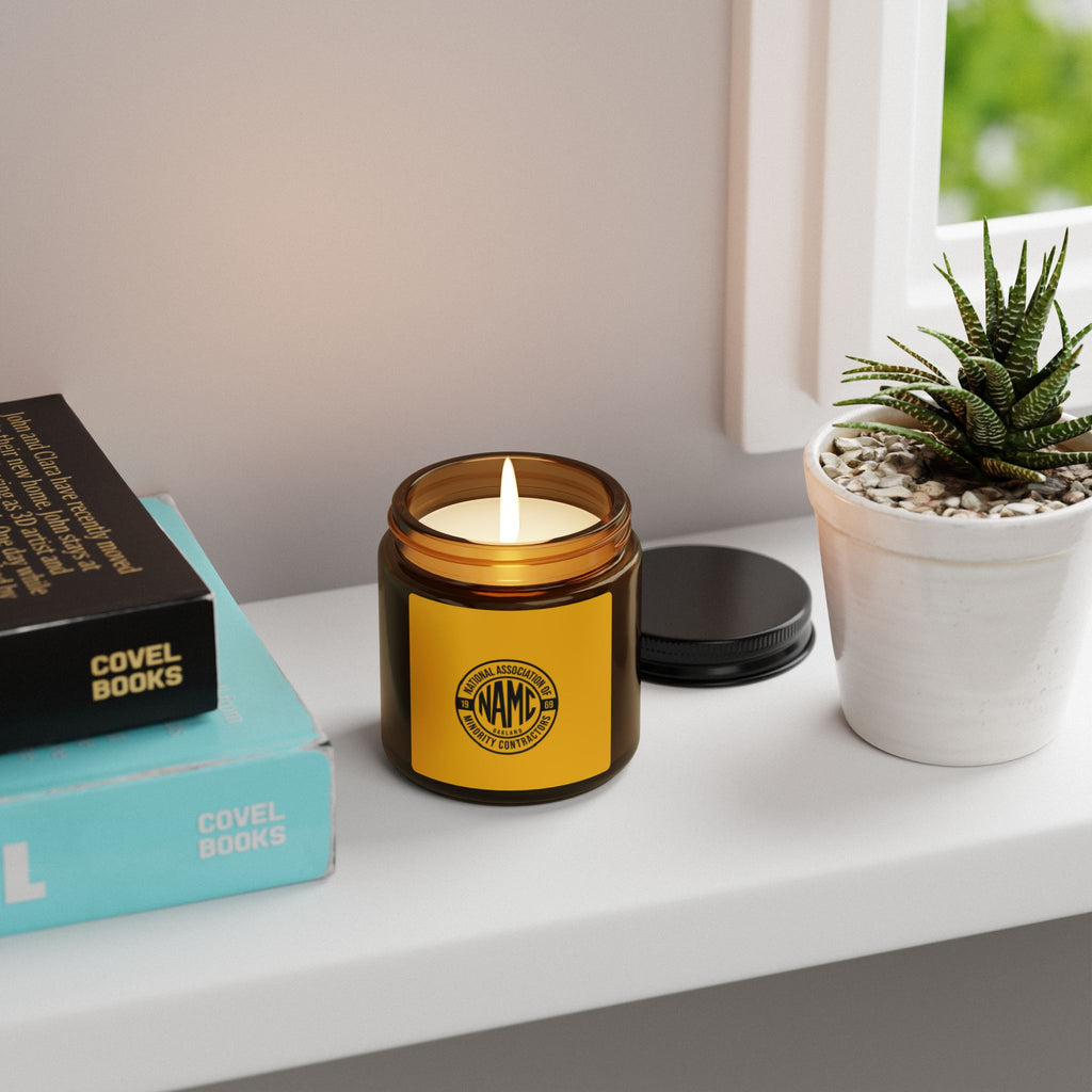 Natural Soy Candle with NAMC Logo, Scented Candle for Home, Eco-Friendly Gift, Aromatherapy Candle, Relaxing Candle Decoration