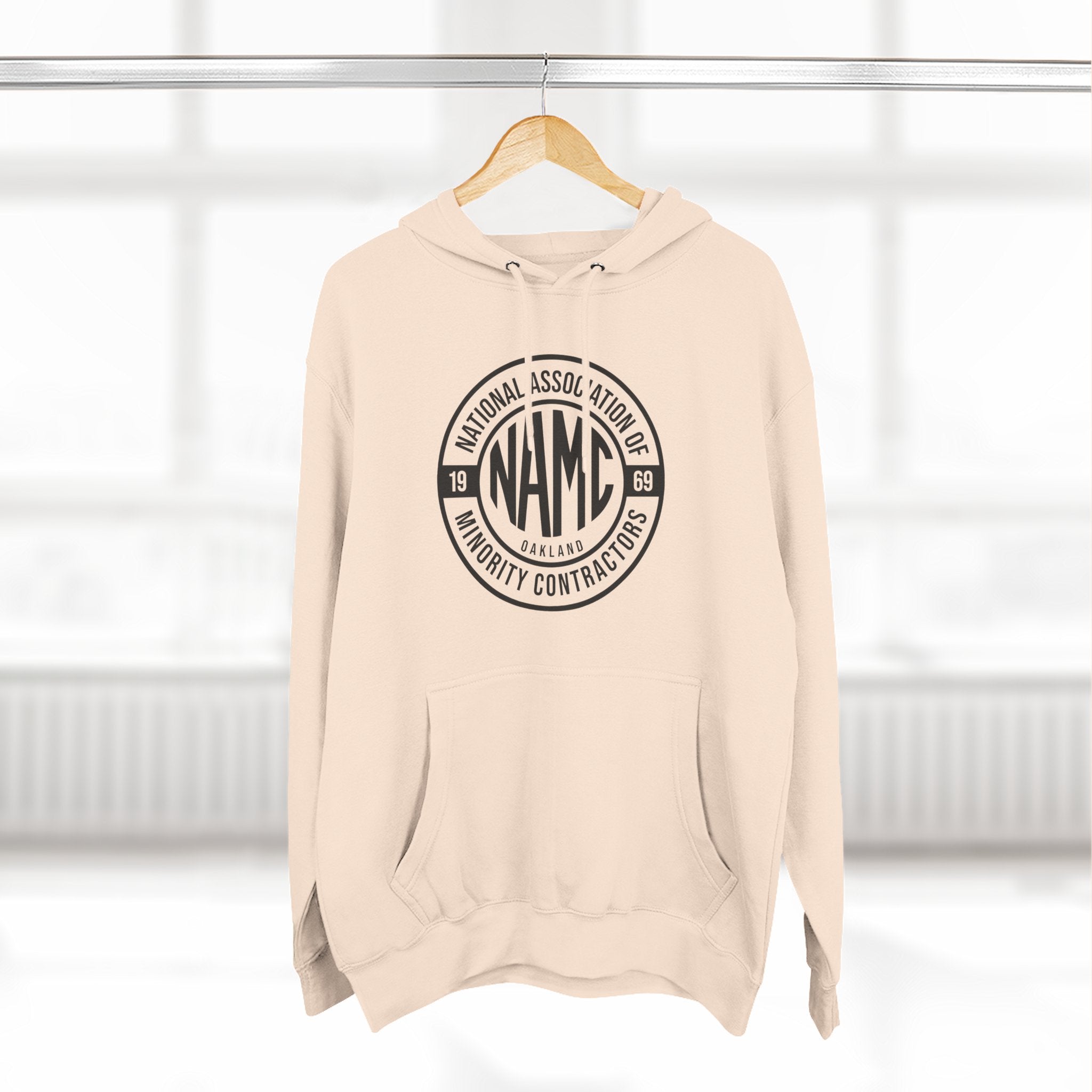 NAMC Three-Panel Fleece Hoodie | Cozy Sweatshirt, Unisex Pullover, Perfect for Casual Wear, Gift for Contractors, Year-Round Comfort