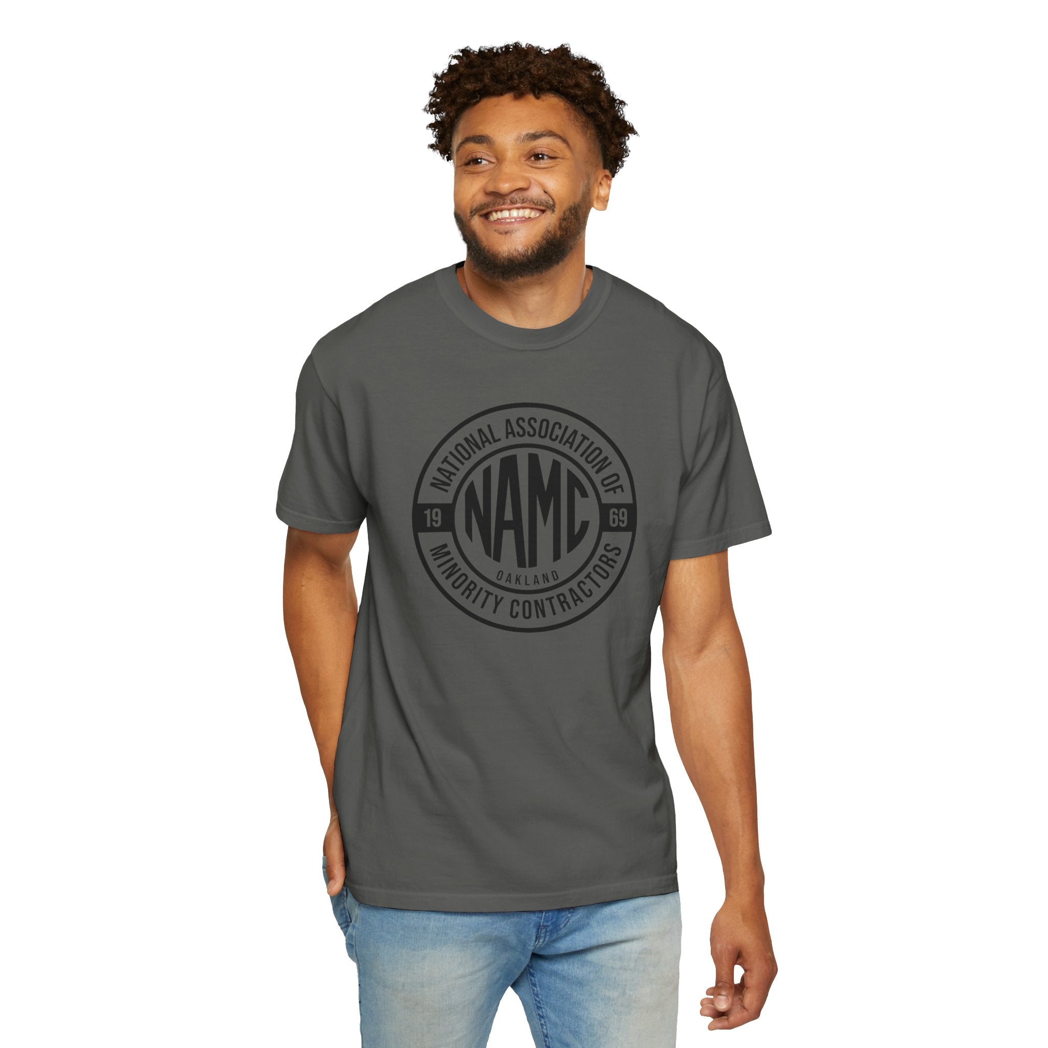 Unisex Garment-Dyed T-shirt with NAMC Logo, Casual Tee, Comfortable Tee, Gift for Him/Her, Eco-Friendly Fashion