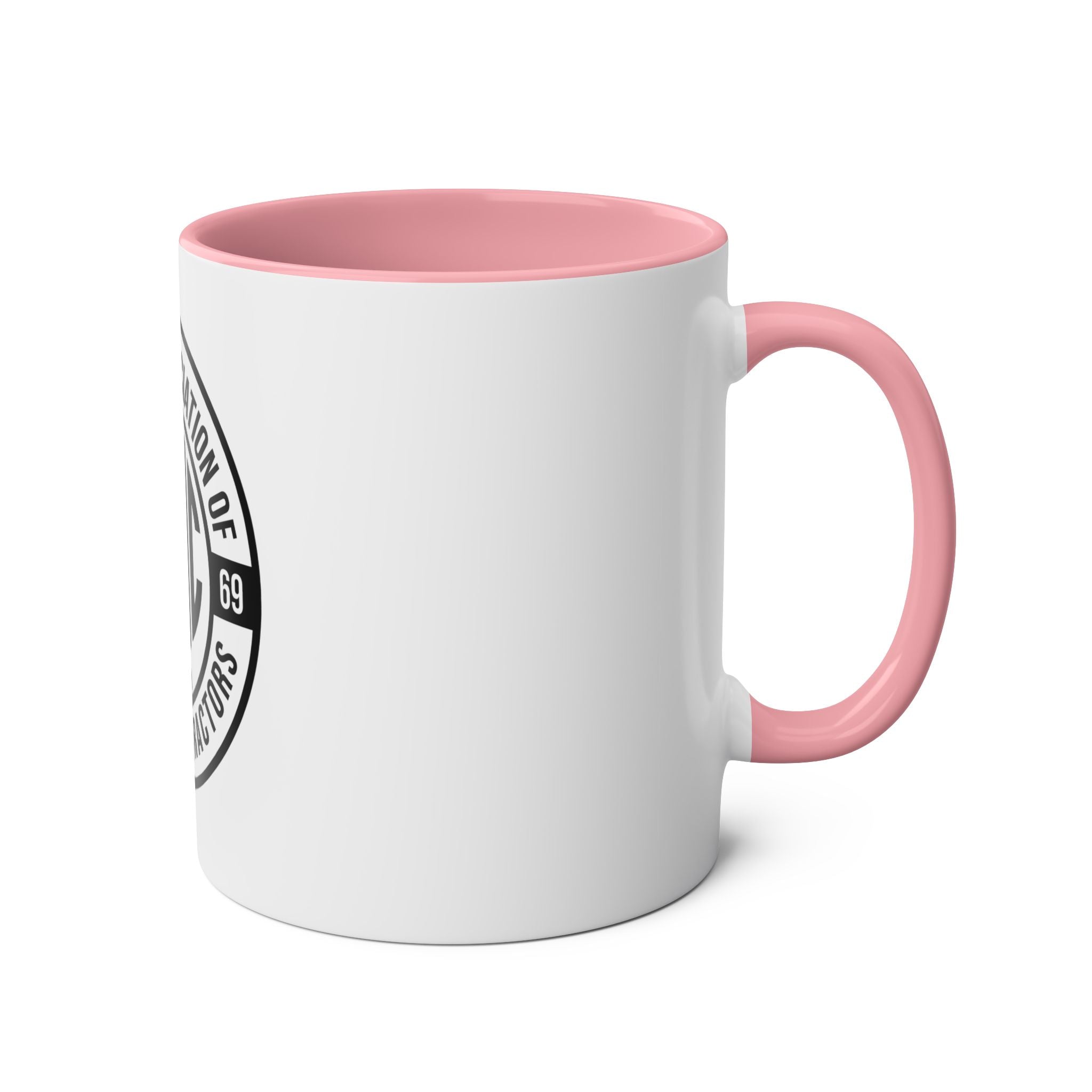 Two-Tone Coffee Mug, NAMC Logo Gift, Customizable Minority Contractors Cup, Unique Office Decor, Perfect for Meetings, Promotional Item