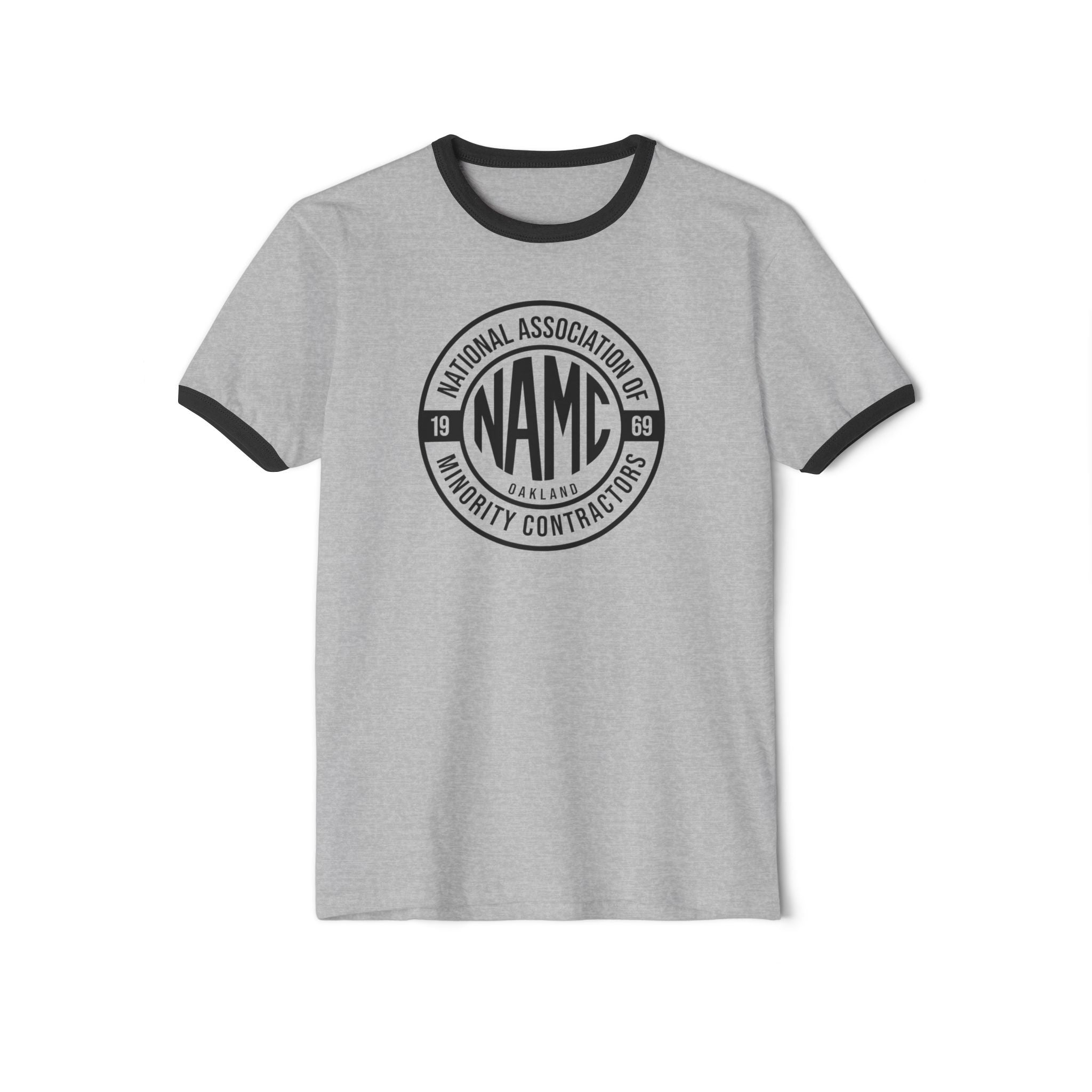 Retro NAMC Ringer T-Shirt for Contractors, Vintage Style Tee, Unisex Cotton Top, Perfect Gift, Celebration Wear, Cool Work Gear