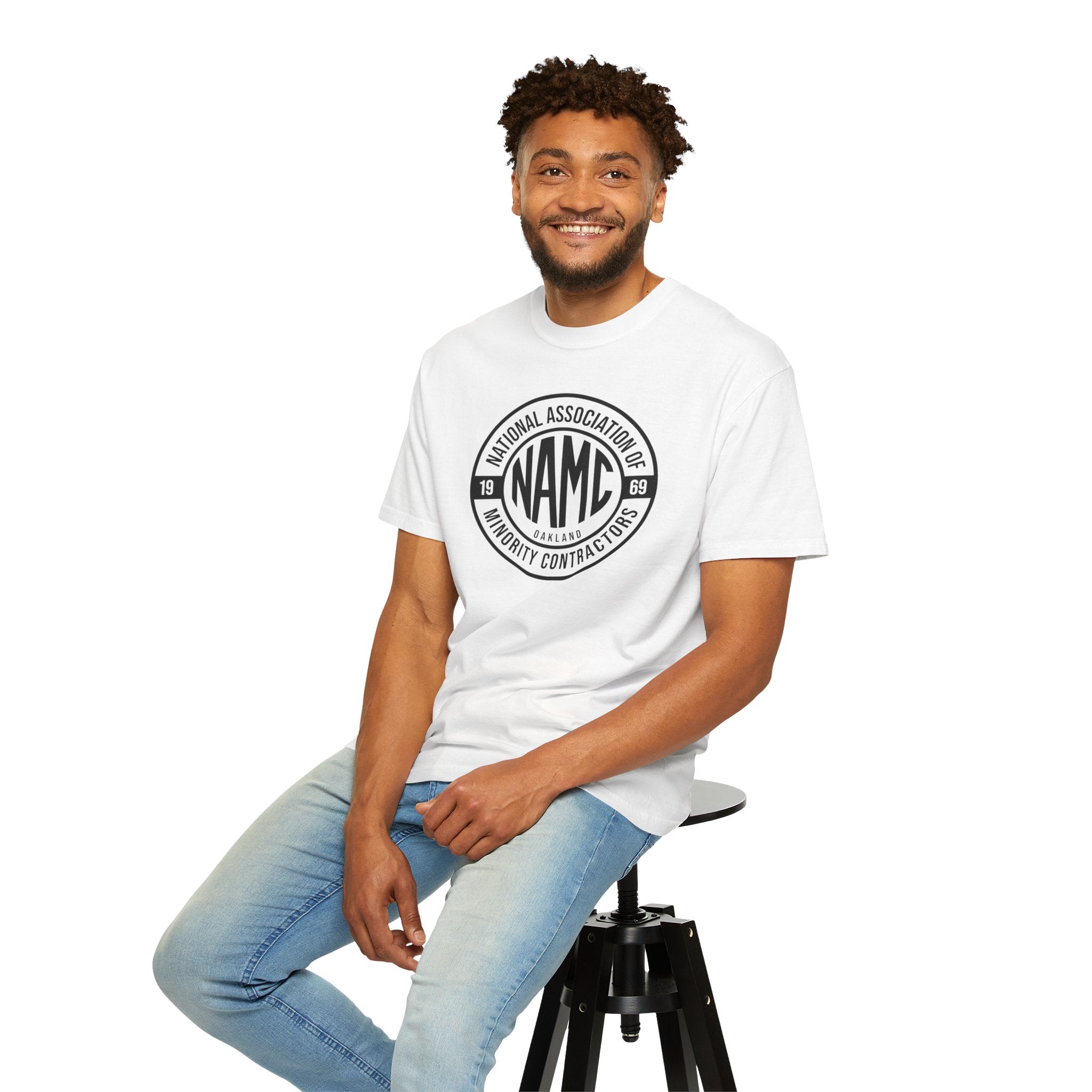Unisex Garment-Dyed T-shirt with NAMC Logo, Casual Tee, Comfortable Tee, Gift for Him/Her, Eco-Friendly Fashion