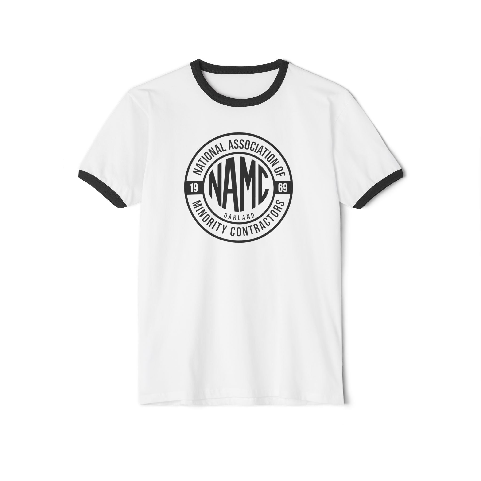 Retro NAMC Ringer T-Shirt for Contractors, Vintage Style Tee, Unisex Cotton Top, Perfect Gift, Celebration Wear, Cool Work Gear