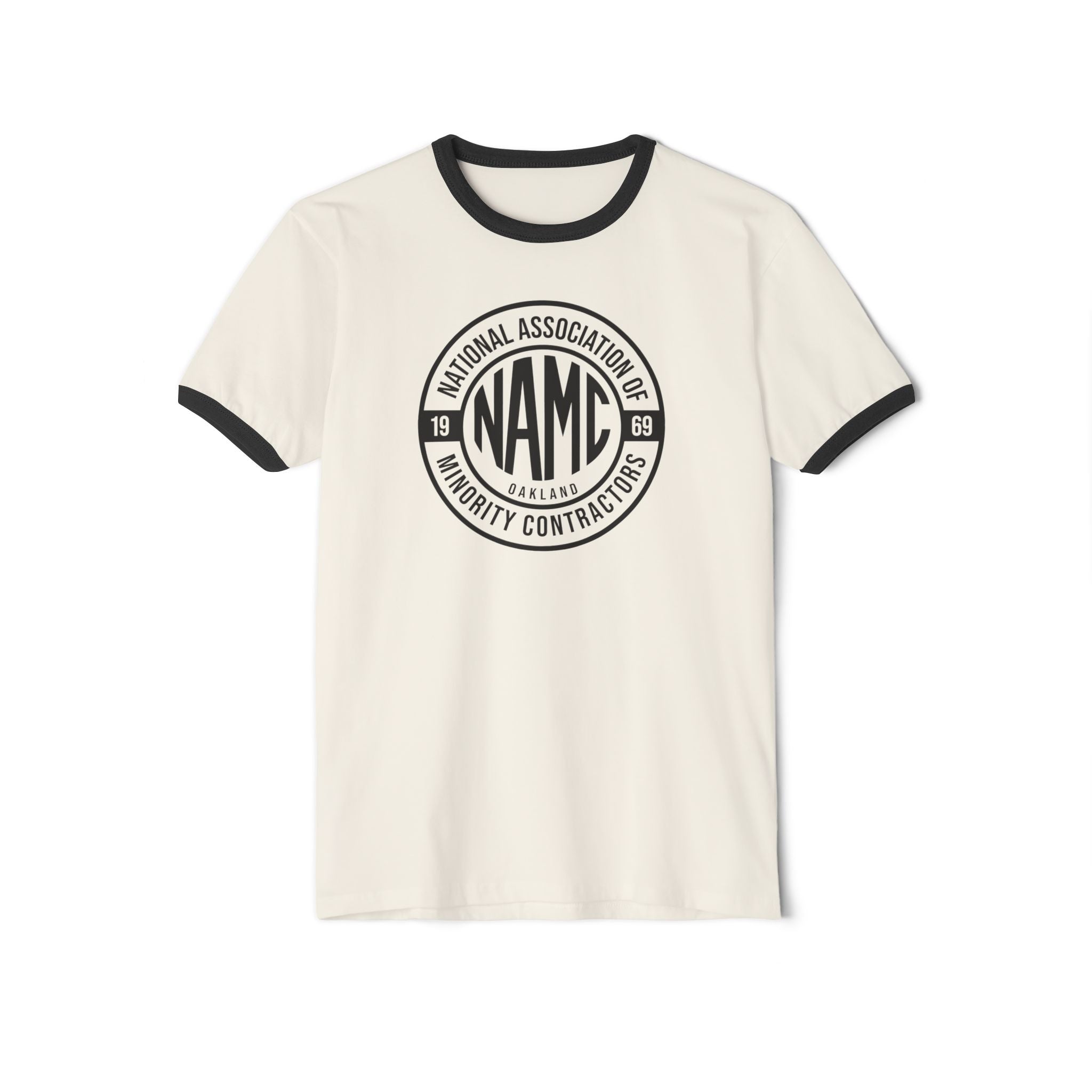 Retro NAMC Ringer T-Shirt for Contractors, Vintage Style Tee, Unisex Cotton Top, Perfect Gift, Celebration Wear, Cool Work Gear